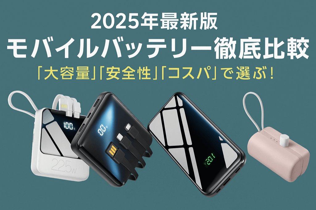 モバイルバッテリー徹底比較おすすめ4選